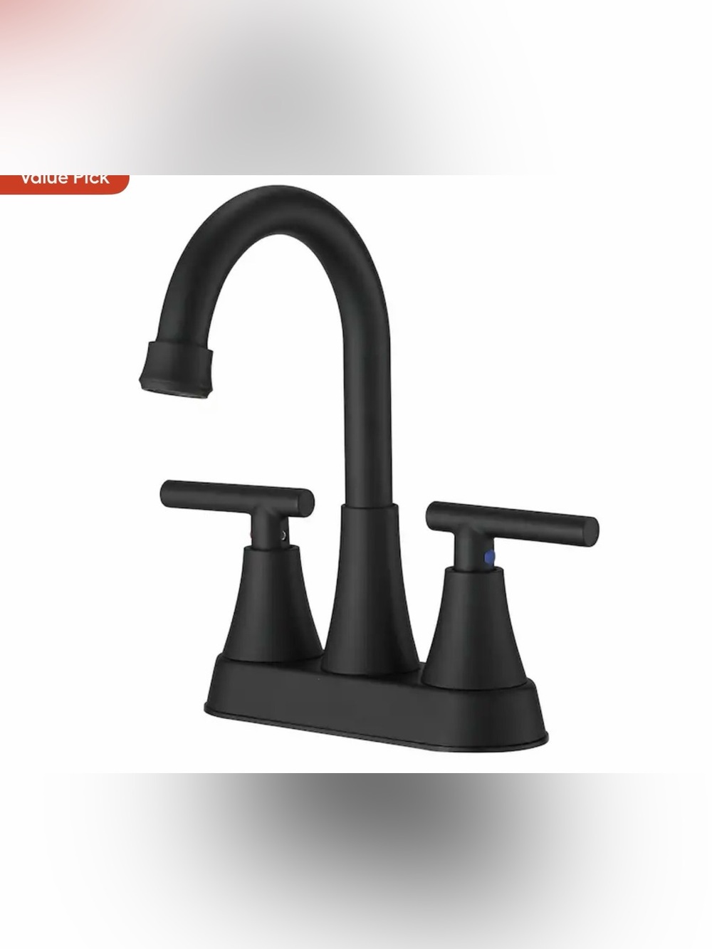 New Matte Black Two-Handle Bathroom Faucet